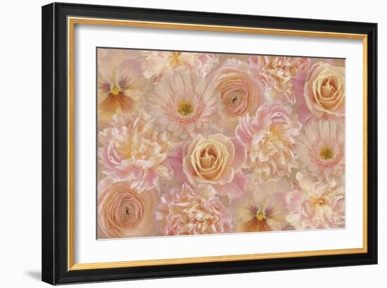 Wall Flowers Apricot-Pink-Cora Niele-Framed Giclee Print