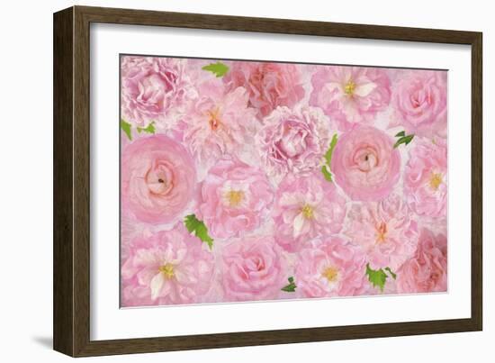 Wall Flowers Pink-Cora Niele-Framed Giclee Print