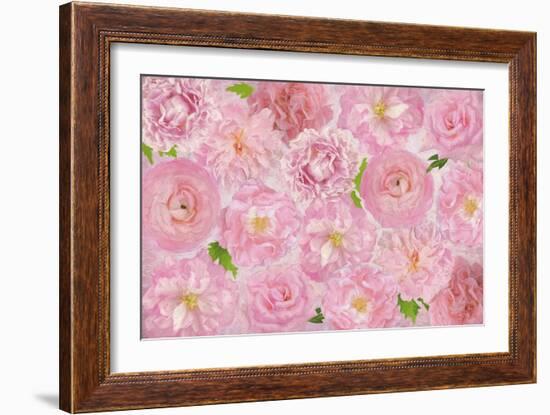 Wall Flowers Pink-Cora Niele-Framed Giclee Print