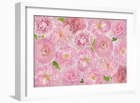 Wall Flowers Pink-Cora Niele-Framed Giclee Print