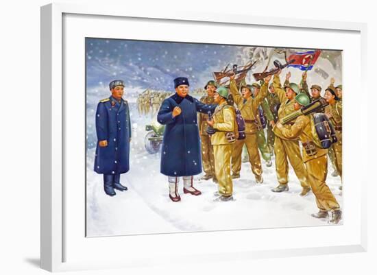 Wall Mural of Kim Il Sung, Pyongyang, Democratic People's Republic of Korea, N. Korea-Gavin Hellier-Framed Photographic Print