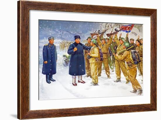 Wall Mural of Kim Il Sung, Pyongyang, Democratic People's Republic of Korea, N. Korea-Gavin Hellier-Framed Photographic Print