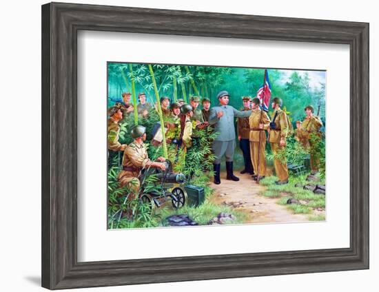 Wall Mural of Kim Il Sung, Pyongyang, Democratic People's Republic of Korea, N. Korea-Gavin Hellier-Framed Photographic Print