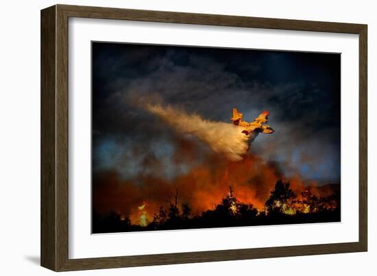 Wall of Fire-Antonio Grambone-Framed Photographic Print