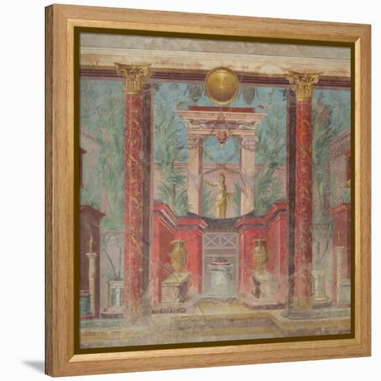 Wall painting from the cubiculum of a villa at Boscoreale, c.50-40 B.C-Roman Republican Period-Framed Premier Image Canvas