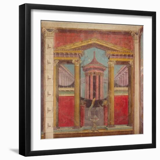 Wall painting from the cubiculum of a villa at Boscoreale, c.50-40 B.C-Roman Republican Period-Framed Giclee Print