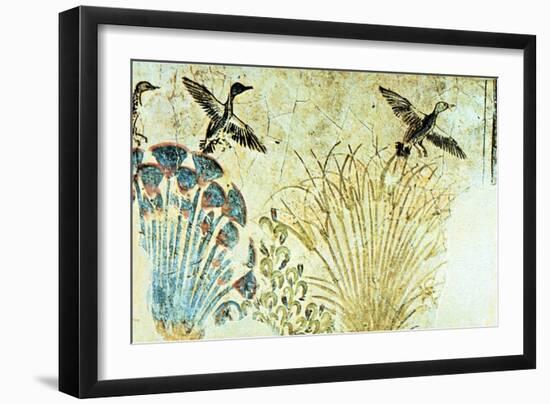 Wall Painting from the Tomb of Akhenaten, Ancient Egyptian, 18th Dynasty, C1375 Bc-null-Framed Giclee Print