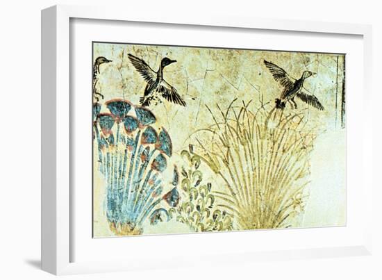 Wall Painting from the Tomb of Akhenaten, Ancient Egyptian, 18th Dynasty, C1375 Bc-null-Framed Giclee Print