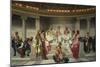 Wall Painting in the Academy of Arts, Paris, 1841 (Middle Part)-Paul Delaroche-Mounted Giclee Print