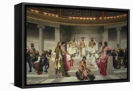 Wall Painting in the Academy of Arts, Paris, 1841 (Middle Part)-Paul Delaroche-Framed Premier Image Canvas