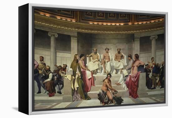 Wall Painting in the Academy of Arts, Paris, 1841 (Middle Part)-Paul Delaroche-Framed Premier Image Canvas