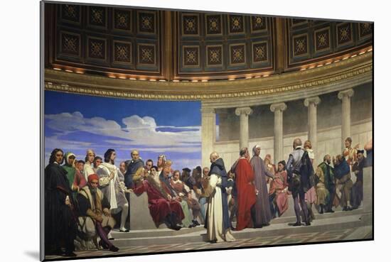 Wall Painting in the Academy of Arts, Paris, 1841 (Right Hand Side)-Paul Fischer-Mounted Giclee Print