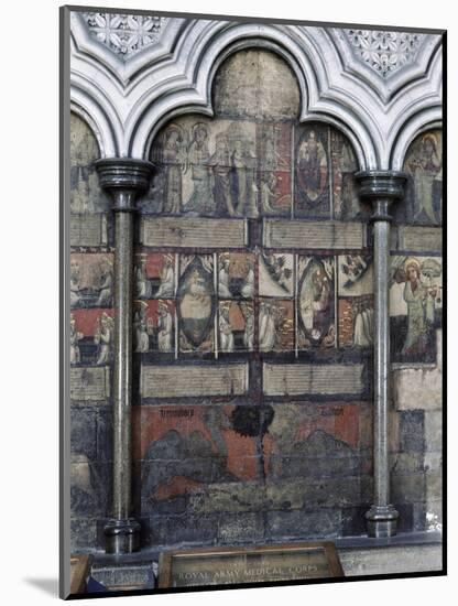 Wall painting in the Chapter House, Westminster Abbey, London, c1400-Werner Forman-Mounted Giclee Print