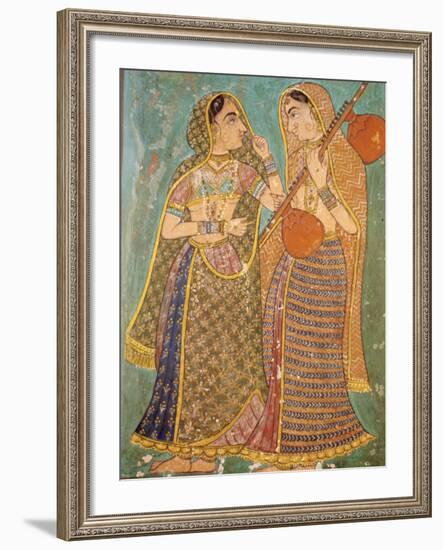 Wall Painting in the Palace, Bundi, Rajasthan, India, Asia-Bruno Morandi-Framed Photographic Print