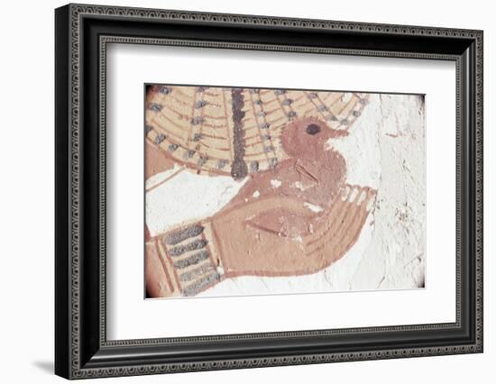 Wall Painting of Bird in Hand in Tomb of Nakht, Valley of Nobles, UNESCO World Heritage Site-Walter Rawlings-Framed Photographic Print