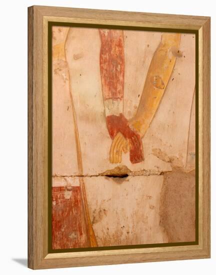 Wall Painting of Figures Holding Hands, Egypt-Michele Molinari-Framed Premier Image Canvas