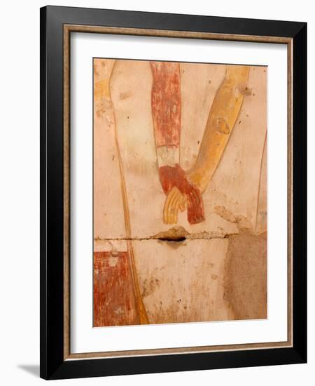 Wall Painting of Figures Holding Hands, Egypt-Michele Molinari-Framed Photographic Print