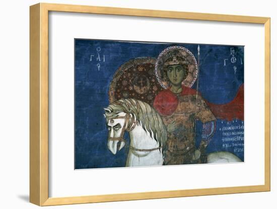 Wall painting of St George, 14th century-Unknown-Framed Giclee Print