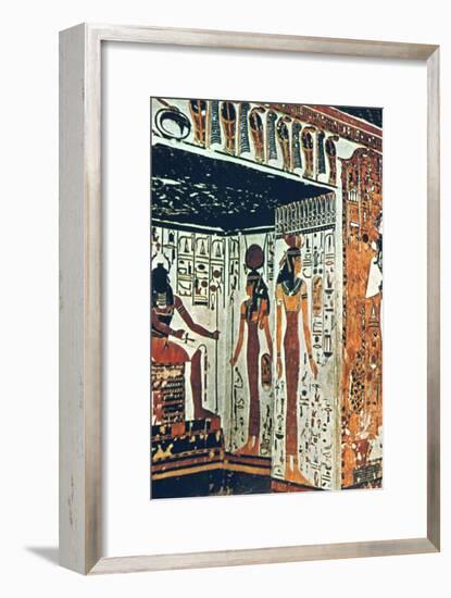 Wall Painting, Tomb of Nefertiti, Thebes, Egypt Artist: Unknown-Unknown-Framed Giclee Print