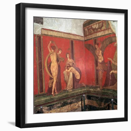 Wall-paintings from the Villa of the Mysteries, Pompeii, 1st century. Artist: Unknown-Unknown-Framed Giclee Print