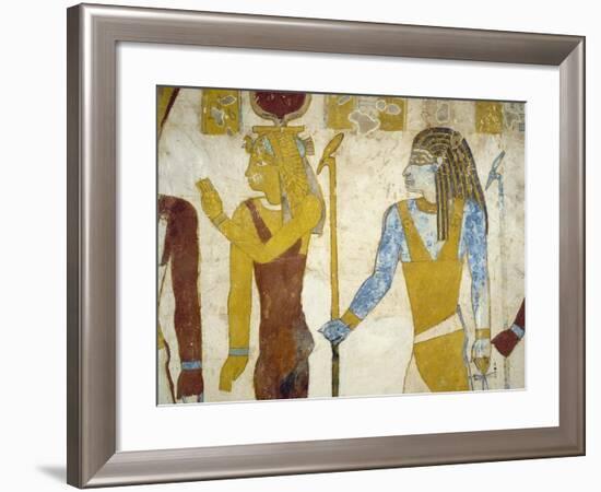 Wall Paintings from Tomb of Pa Nentwy, Bahariya Oasis, Giza, Egypt-null-Framed Giclee Print