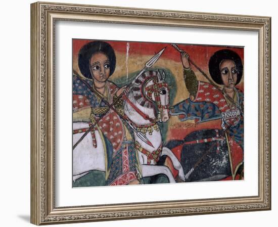 Wall Paintings in the Interior of the Christian Church of Ura Kedane Meheriet, Lake Tana, Ethiopia-Bruno Barbier-Framed Photographic Print