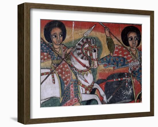 Wall Paintings in the Interior of the Christian Church of Ura Kedane Meheriet, Lake Tana, Ethiopia-Bruno Barbier-Framed Photographic Print