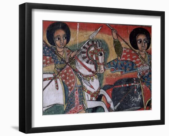 Wall Paintings in the Interior of the Christian Church of Ura Kedane Meheriet, Lake Tana, Ethiopia-Bruno Barbier-Framed Photographic Print