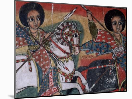 Wall Paintings in the Interior of the Christian Church of Ura Kedane Meheriet, Lake Tana, Ethiopia-Bruno Barbier-Mounted Photographic Print