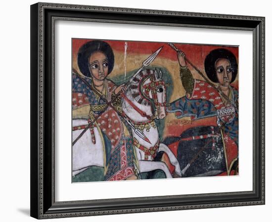 Wall Paintings in the Interior of the Christian Church of Ura Kedane Meheriet, Lake Tana, Ethiopia-Bruno Barbier-Framed Photographic Print