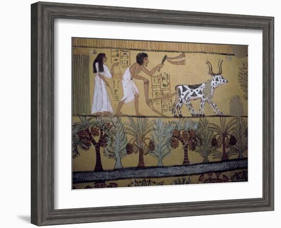 Wall Paintings in the Tomb of Sennejem (Sinjin), Deir El Medina, Thebes, Egypt-Richard Ashworth-Framed Photographic Print