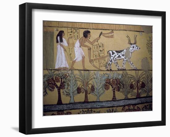 Wall Paintings in the Tomb of Sennejem (Sinjin), Deir El Medina, Thebes, Egypt-Richard Ashworth-Framed Photographic Print