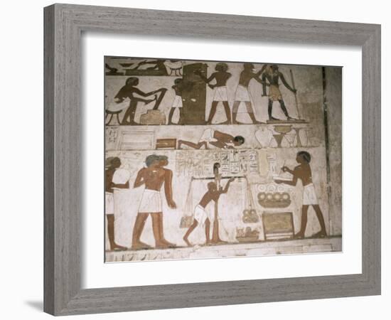 Wall Paintings, Tomb of Rehunire, Valley of the Nobles, Thebes, Unesco World Heritage Site, Egypt-Richard Ashworth-Framed Premium Photographic Print