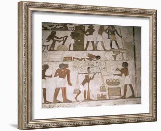 Wall Paintings, Tomb of Rehunire, Valley of the Nobles, Thebes, Unesco World Heritage Site, Egypt-Richard Ashworth-Framed Photographic Print