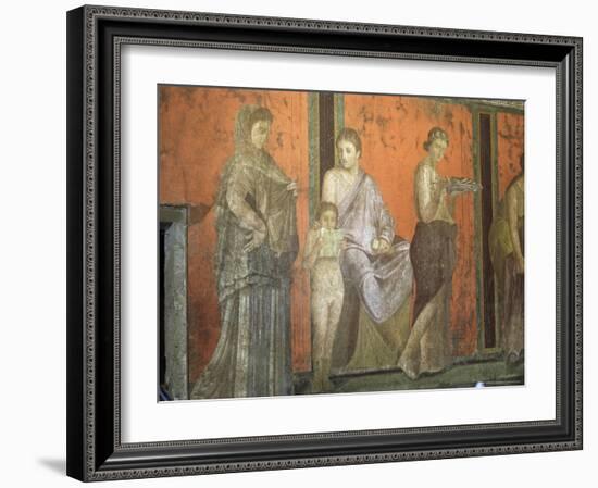 Wall Paintings, Villa of the Mysteries, Pompeii, Unesco World Heritage Site, Campania, Italy-Christina Gascoigne-Framed Photographic Print