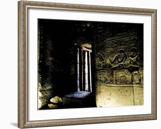 Wall Relief Portraying the Egyptian God Thoth-Clive Nolan-Framed Photographic Print