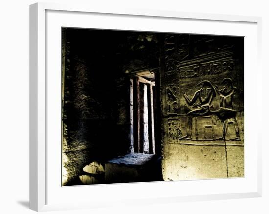 Wall Relief Portraying the Egyptian God Thoth-Clive Nolan-Framed Photographic Print