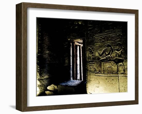 Wall Relief Portraying the Egyptian God Thoth-Clive Nolan-Framed Photographic Print