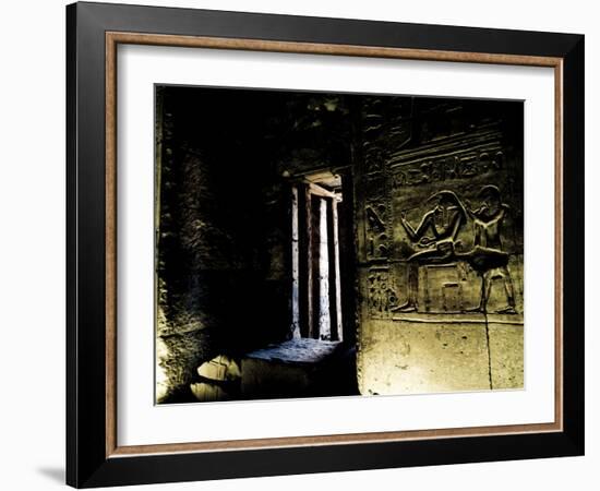 Wall Relief Portraying the Egyptian God Thoth-Clive Nolan-Framed Photographic Print