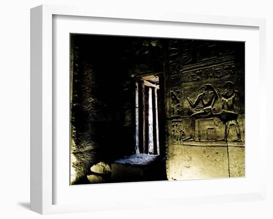 Wall Relief Portraying the Egyptian God Thoth-Clive Nolan-Framed Photographic Print