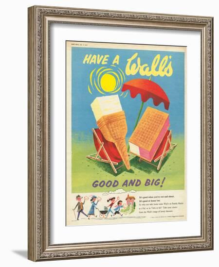 Wall's, Ice-Cream, UK, 1950-null-Framed Giclee Print