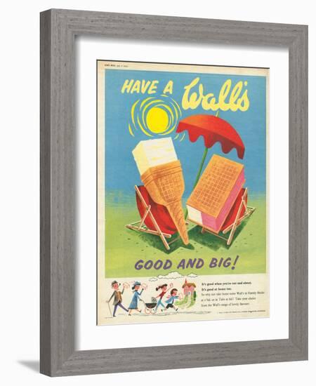 Wall's, Ice-Cream, UK, 1950-null-Framed Giclee Print