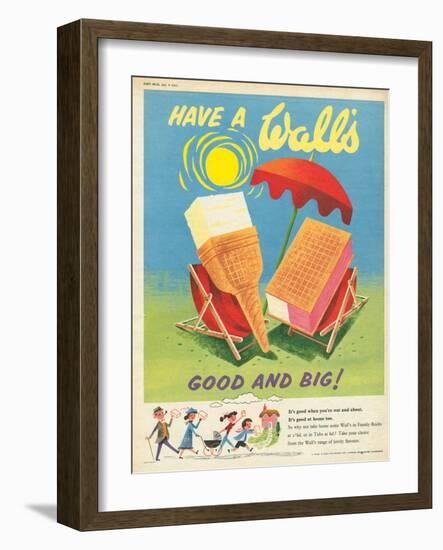 Wall's, Ice-Cream, UK, 1950-null-Framed Giclee Print