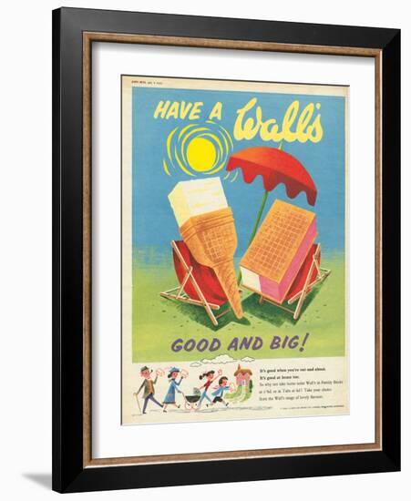 Wall's, Ice-Cream, UK, 1950-null-Framed Giclee Print