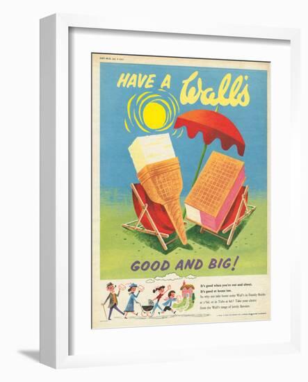 Wall's, Ice-Cream, UK, 1950-null-Framed Giclee Print