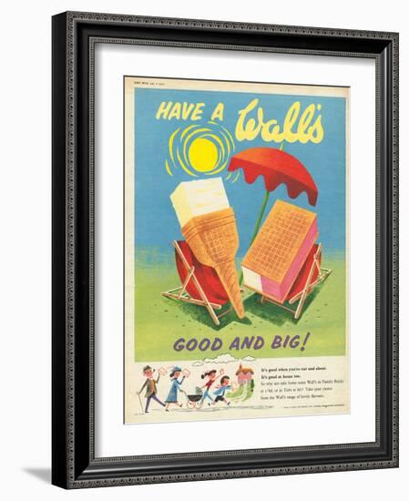 Wall's, Ice-Cream, UK, 1950-null-Framed Giclee Print