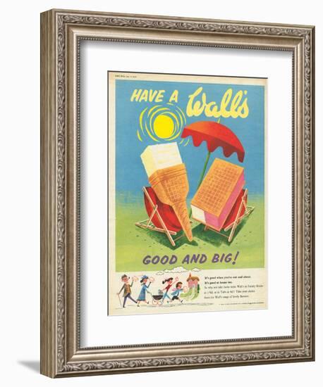 Wall's, Ice-Cream, UK, 1950-null-Framed Giclee Print