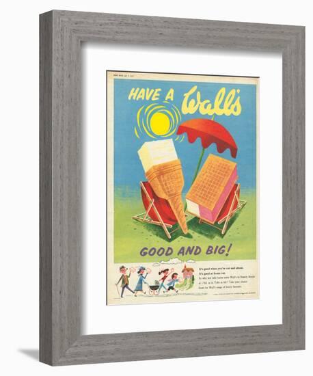 Wall's, Ice-Cream, UK, 1950-null-Framed Giclee Print