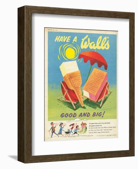 Wall's, Ice-Cream, UK, 1950-null-Framed Giclee Print