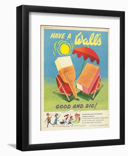 Wall's, Ice-Cream, UK, 1950-null-Framed Giclee Print